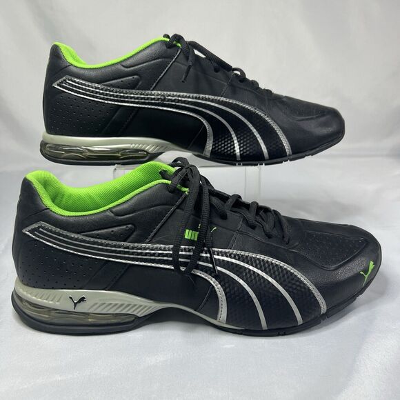 Mens Puma~Black/Green Sneakers~Size 11~Pre-owned - Picture 5 of 10
